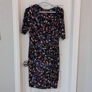 Lauren Ralph Lauren floral dress short sleeve v neck size 12